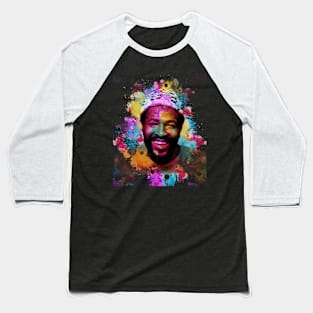 Marvin Gaye ~ Watercolor Illustration Baseball T-Shirt